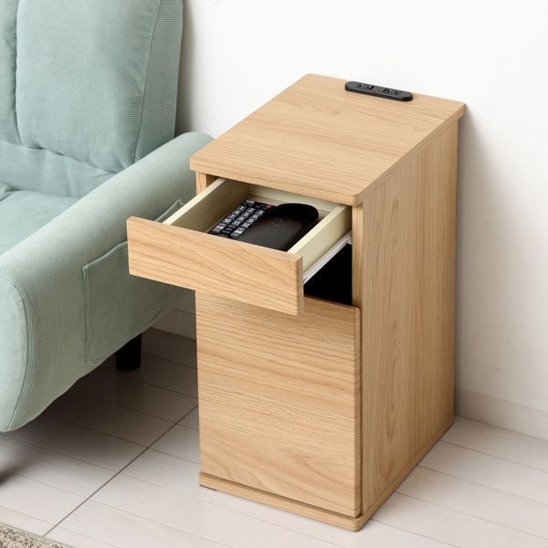 コンセント付ダストボックス ナチュラル