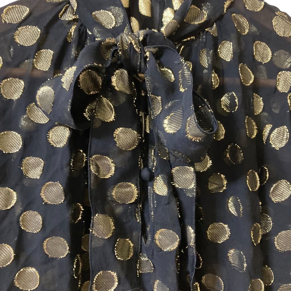 良品 DOLCE&GABBANA ドルチェアンドガッバーナ ドット シルク シアー  