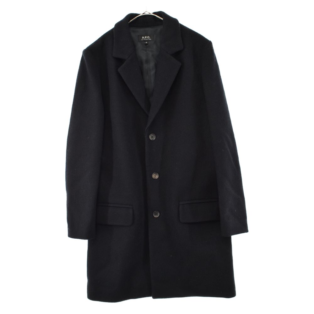 A.P.C. コート　チェスターコート　カシミヤ　ウール　ブラック　カシミア A.P.C. コート チェスターコート カシミヤ ウール ブラック