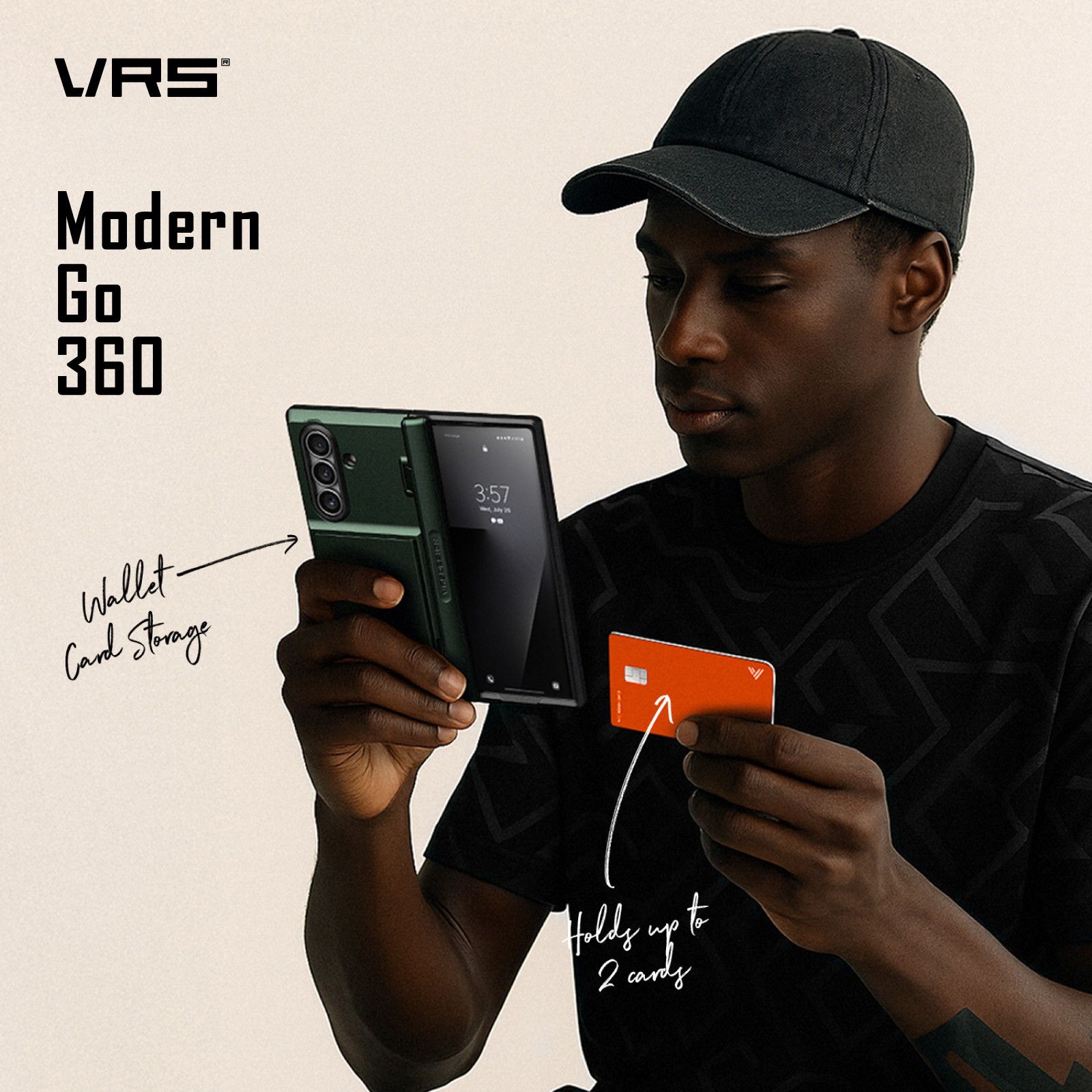 Galaxy Z F 7 ケース 耐衝撃 カバーディスプレイ ヒンジ 保護 カード 収納 スマホケース Galaxy Z F 7 ギャラクシー ZF 7 対応 VRS DESIGN Modern Go 360