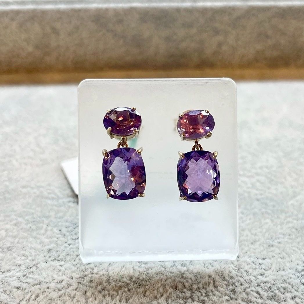 シルバーピアス ピアス 天然石 シルバー925 アメジスト 925刻印 紫水晶  