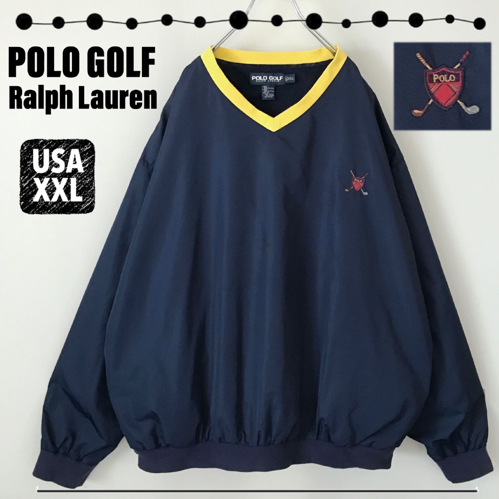 POLO GOLF★Ralph Lauren★ポロゴルフ★ラルフローレン★Vネックプルオーバー★ナイロンジャケット★USAメンズXXL★JOMO_MU