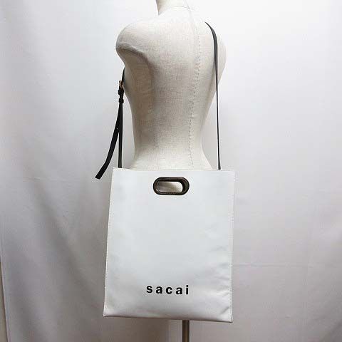 sacai ショッパー バッグ 白 sacai ホワイト ショッパーバッグ
