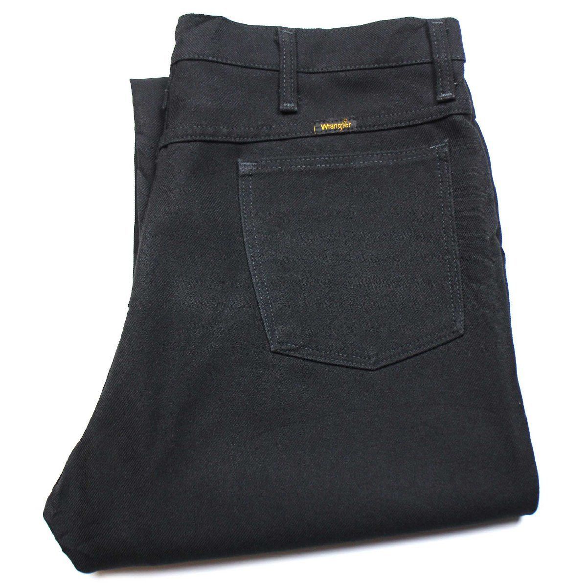 00s メキシコ製 Wranglerラングラー 82BK ランチャードレスジーンズ ポリエステルパンツ ブラック w36 L3061 スタプレ オールド フレア