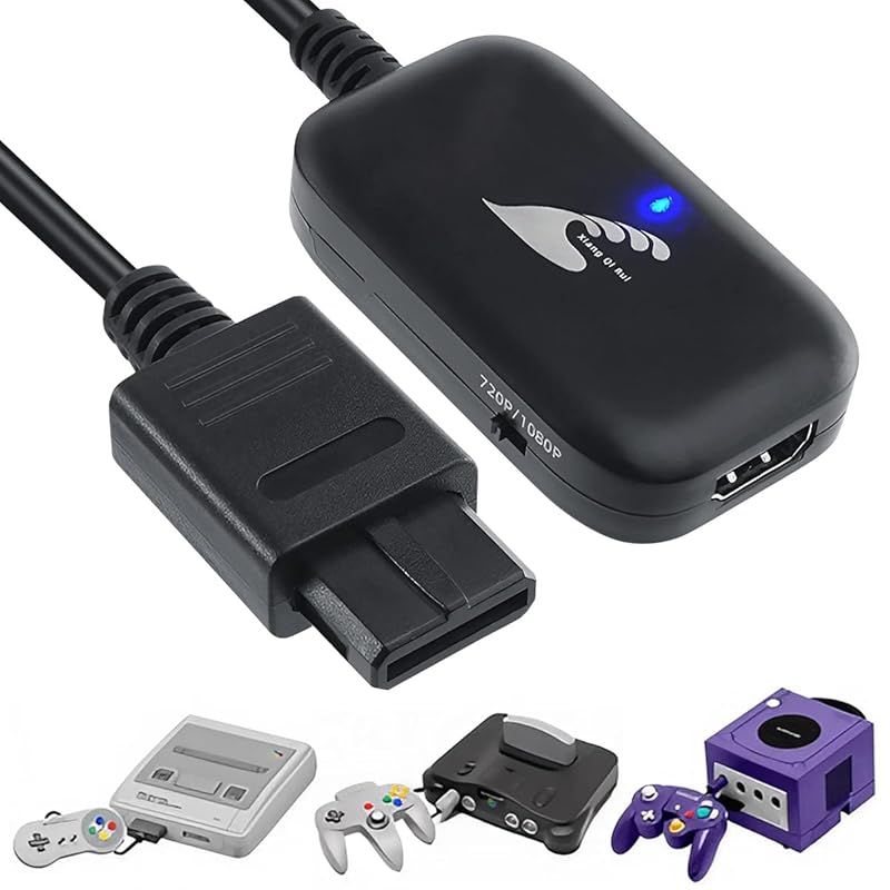 スーパーファミコン HDMI 変換 コンバーター ニンテンドー64 ゲームキューブ HDMI 出力 ケーブル