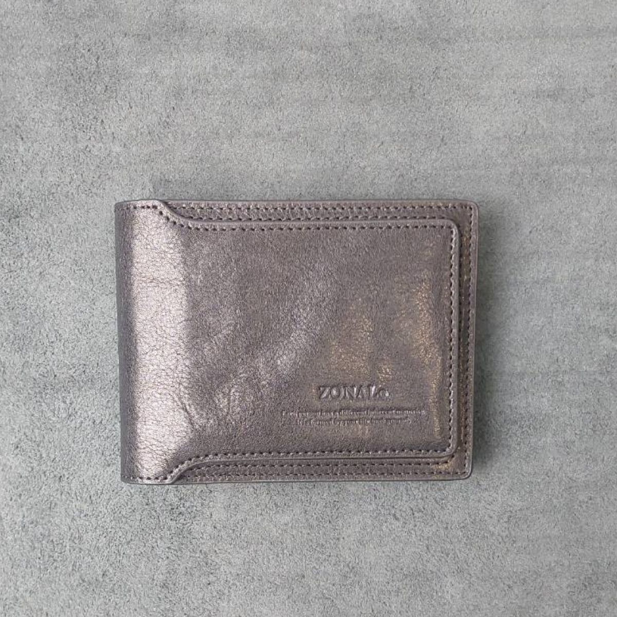 レザー 二つ折り財布 ZONALe ゾナール 本革 カード入れ ORLOシリーズ ブラック ウォレット 財布 ウォレット 10254