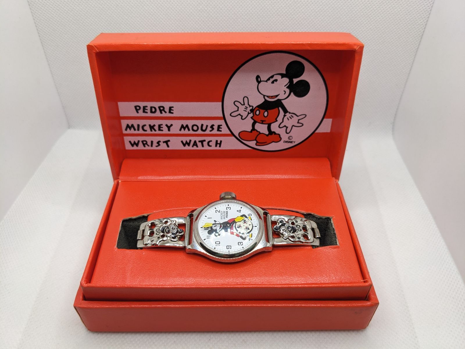 PEDRE ミッキーマウス 復刻モデル 世界限定25000個クォーツ 腕時計稼働 ぺドレ PEDRE 限定復刻版 ウォルトディズニープロダクト