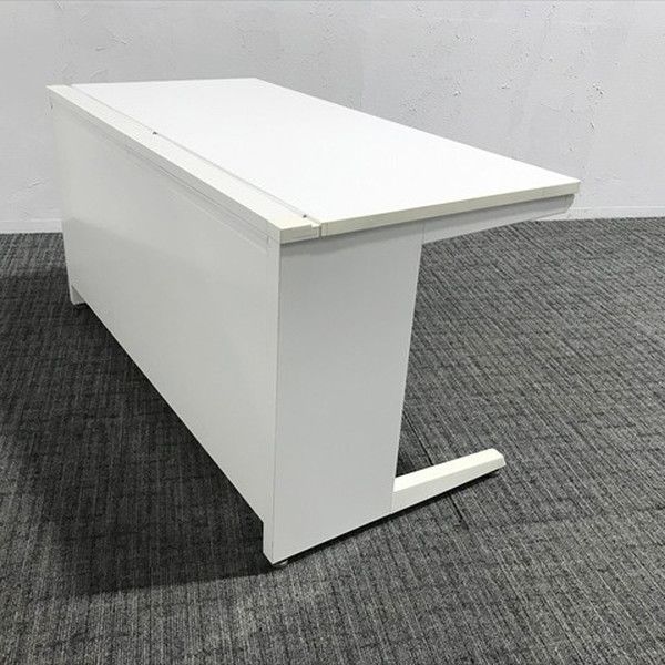 平デスク 平机 アドバンス 引出し無 L脚タイプ オフィスデスク W1400 オカムラ ホワイト