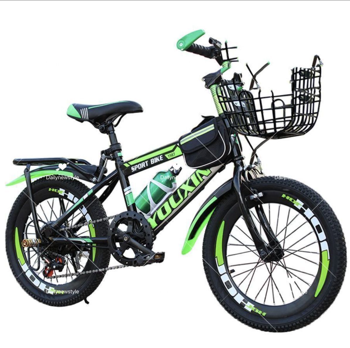 人気推薦◆子供用自転車調節 なシート 20インチ 男の子女の子 キッズバイクスポーツ カゴ付き 付きキック スタンド ハンド ブレーキ バ