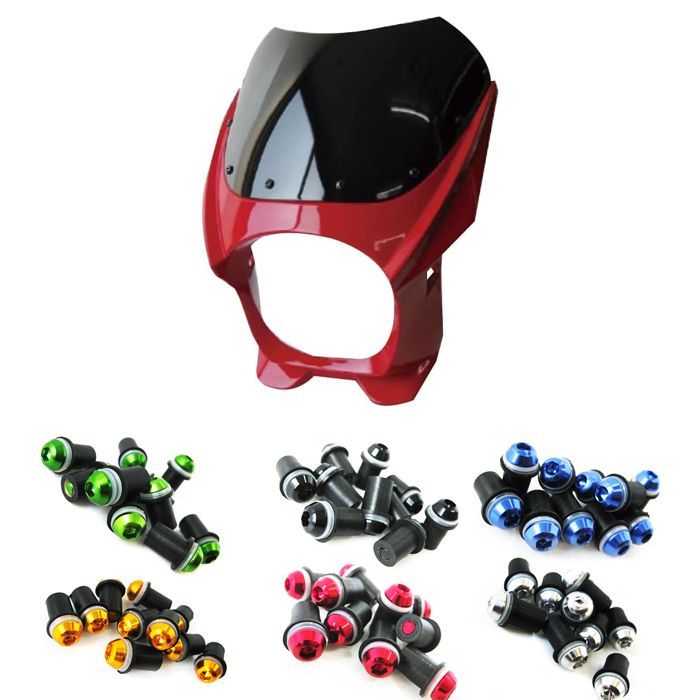 ビキニカウル 180φ レッド スクリーンボルト付属 各色(ブラック 