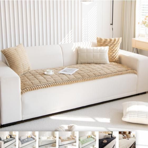 ソファーカバー かけるだけ 冬 おしゃれ 傷防止 ソファーシート 肘付き 肘なし 2人掛け 3人掛け ソファーパッド キルティング 洗える 北欧