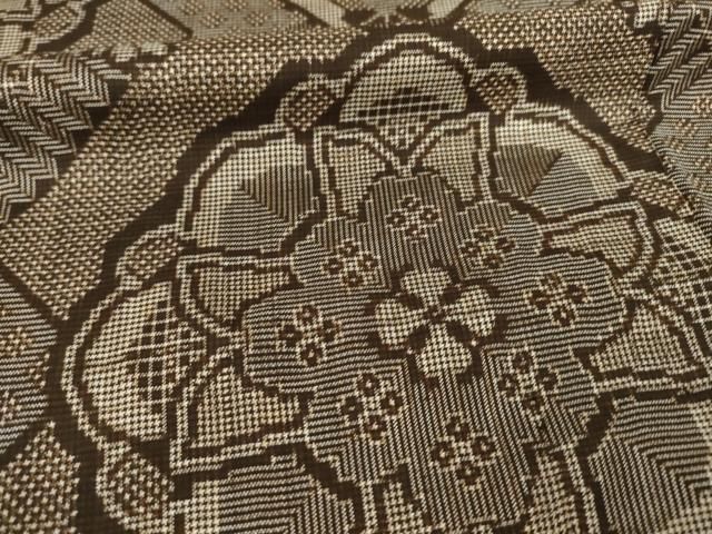 平和屋着物○本場大島紬 龍郷絣 花菱文 正絹 逸品 AABA4856ck - メルカリ