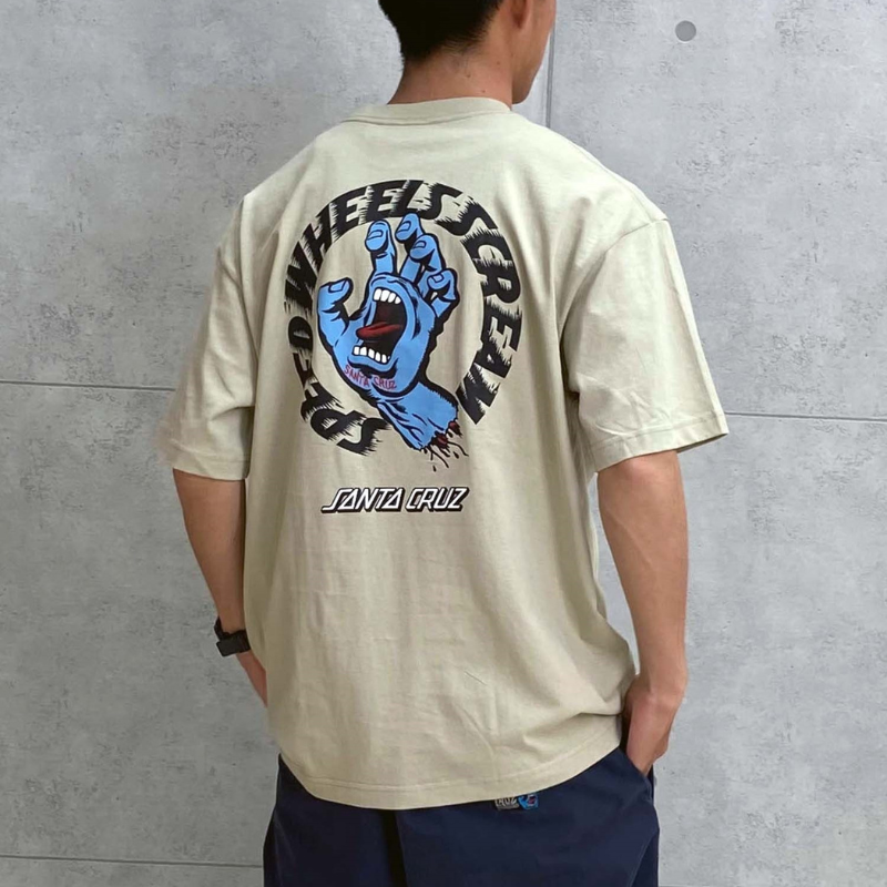 【ムラスポ公式】SANTACRUZ サンタクルーズ Tシャツ スクリーミングハンド SPEED WHEELS SCREAM スピード ウィール スクリーム バックプリント 502241407 メンズ レディース