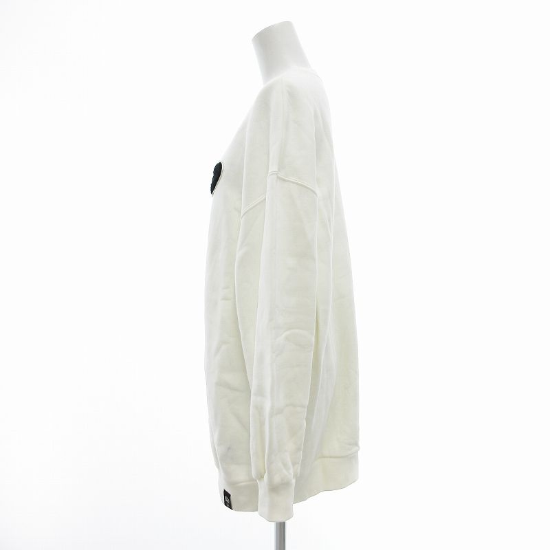 ダブルスタンダードクロージング ダブスタ DOUBLE STANDARD CLOTHING 23SS トレーナー スウェット ハートワッペン F 白 ダブルスタンダードクロージング ダブスタ DOUBLE STANDARD
