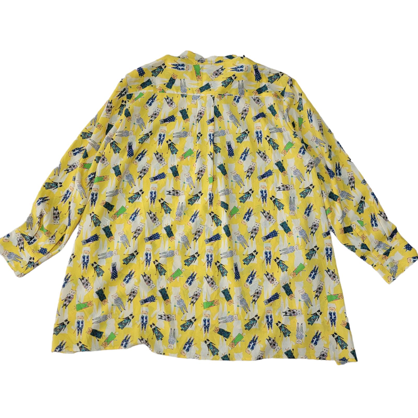 未使用】マンナイン mannine スタンドカラーAラインシャツ M ブラウス 