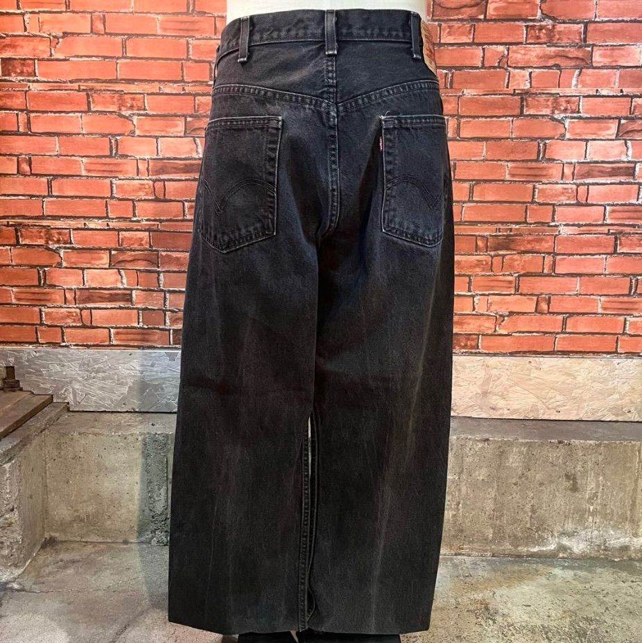 USA 古着 00s Levi s505 メキシコ製 ブラックデニムパンツ ワイド アメカジ シティボーイ グランジ スケーター Y2K