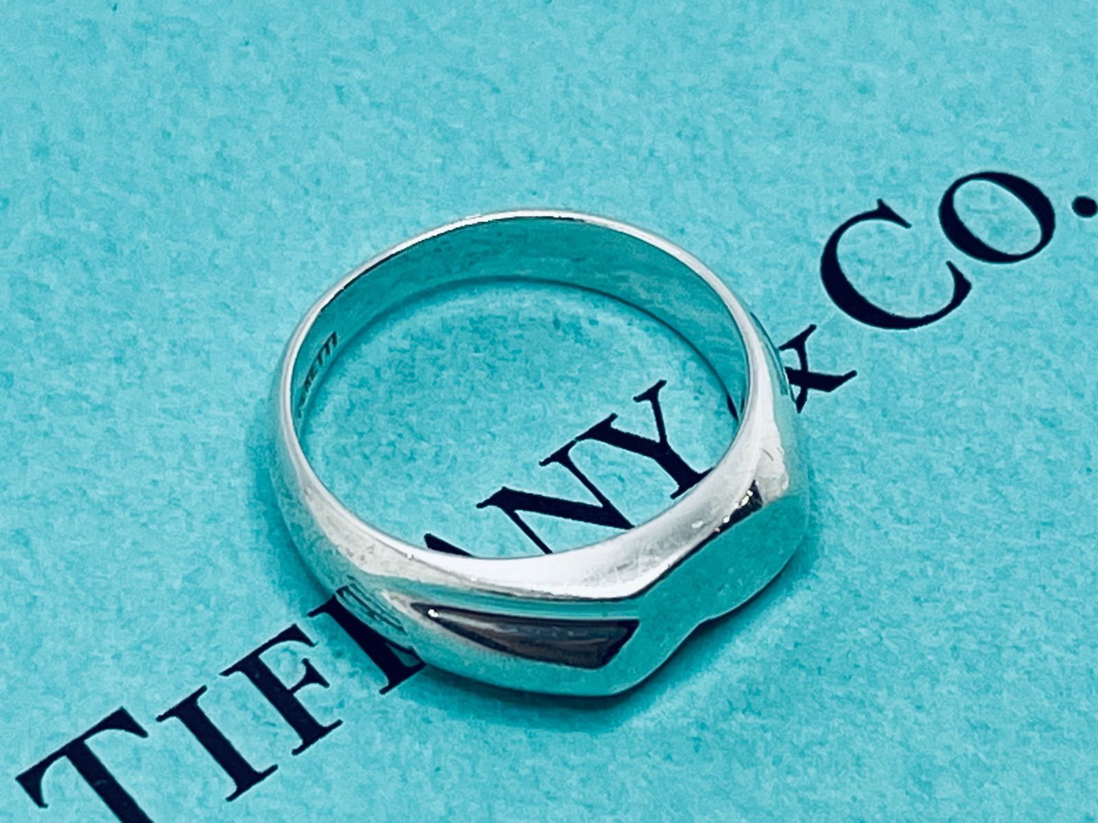 a078 Tiffany&Co. ティファニー カーブド ハート シグネット リング