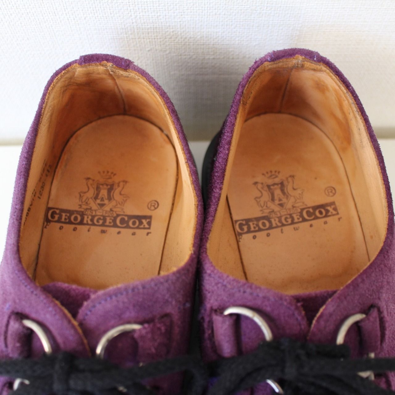 ジョージコックス　ラバーソウル　パープル　24cm ジョージコックスDACEパープルスエード／ROCK SHOES COMPANY