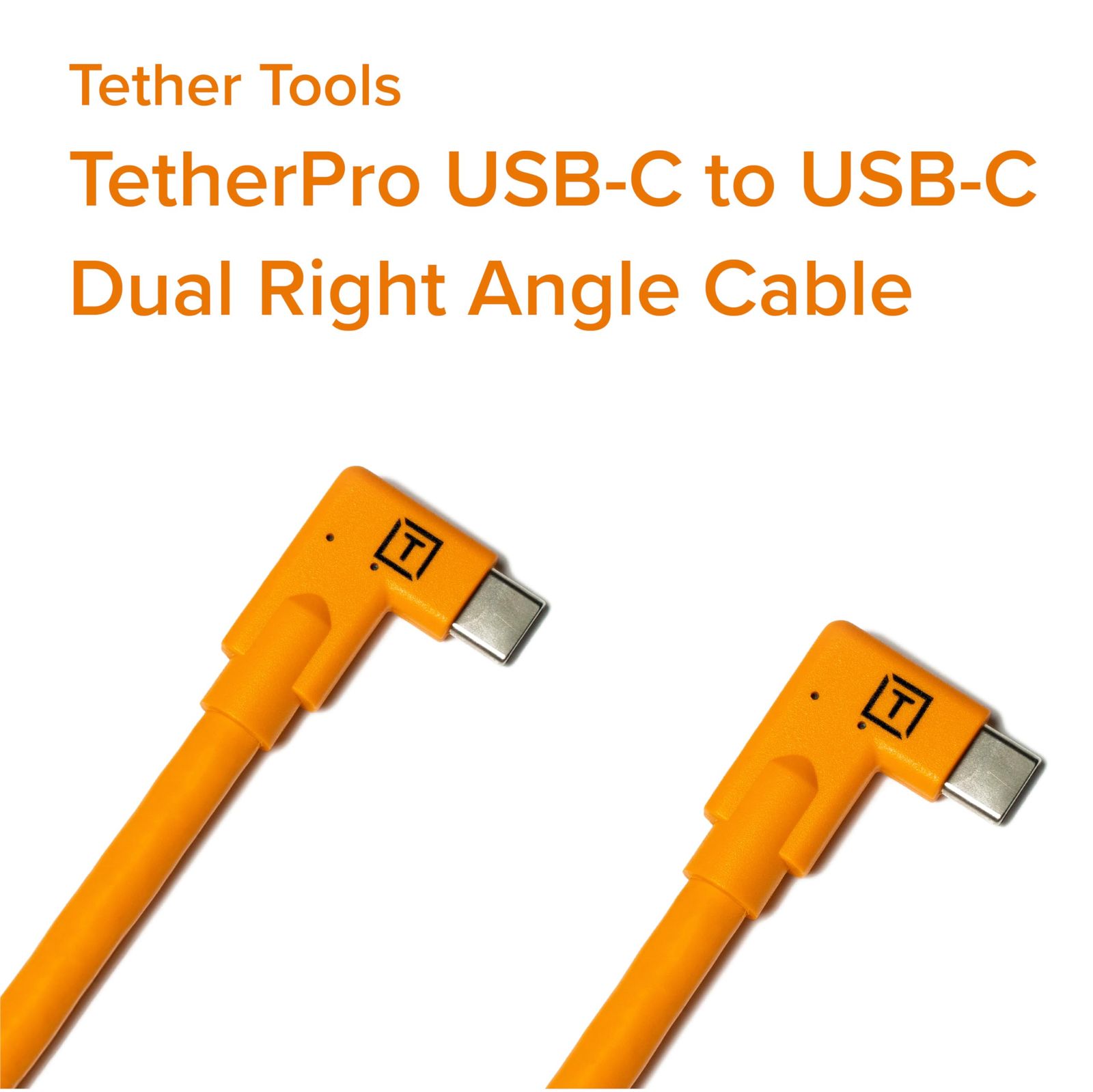 Tether Tools テザーツールズ テザープロ USB-C トゥ USB-C デュアル ライト アングル オレンジ CUC15RT2RT-ORG