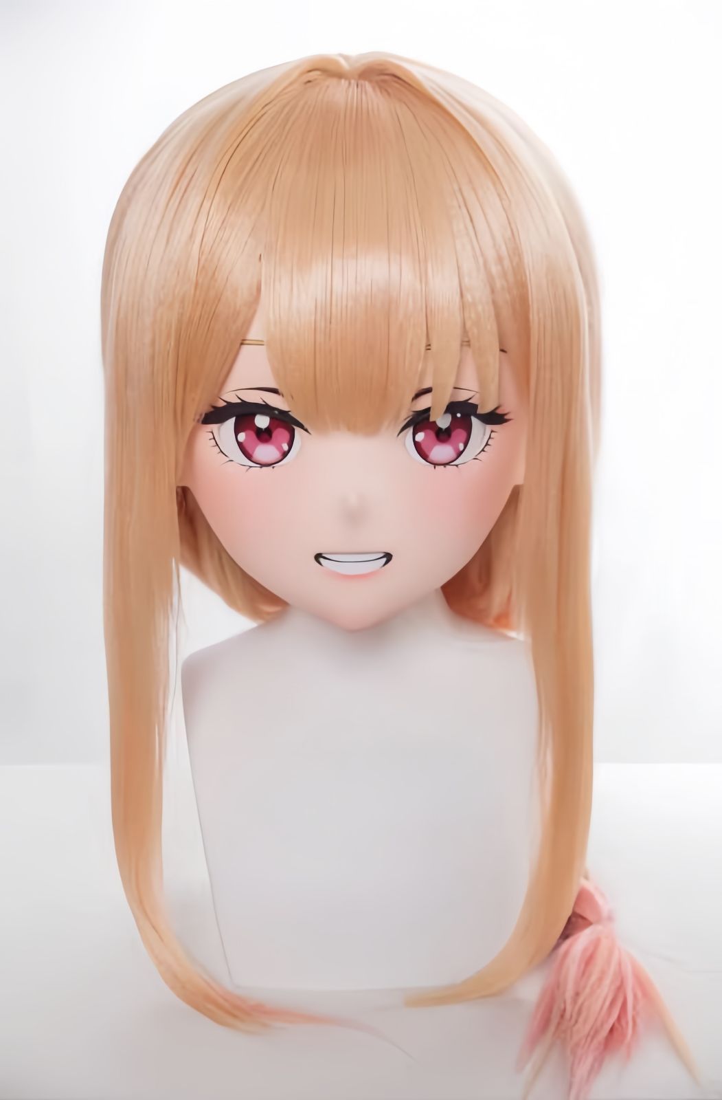 全頭マスク ロック付き NO.1132 フルマスク ロリータ人形 コスプレ 全頭面 変身 仮装 着ぐるみ 二次元 コスチューム