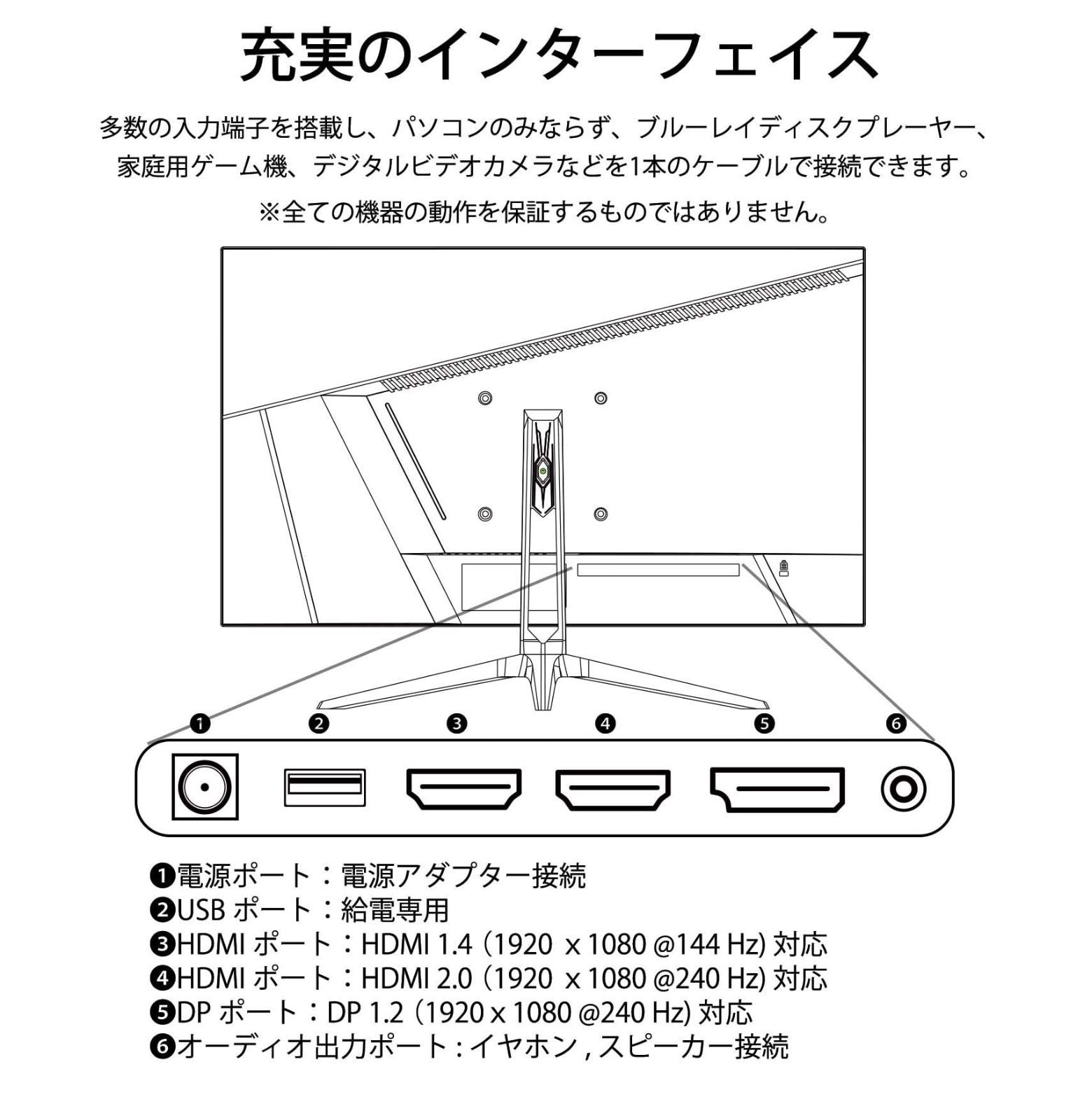 数量限定】JN-I245FR240 フルHDパネル搭載240Hz対応ゲーミングモニター