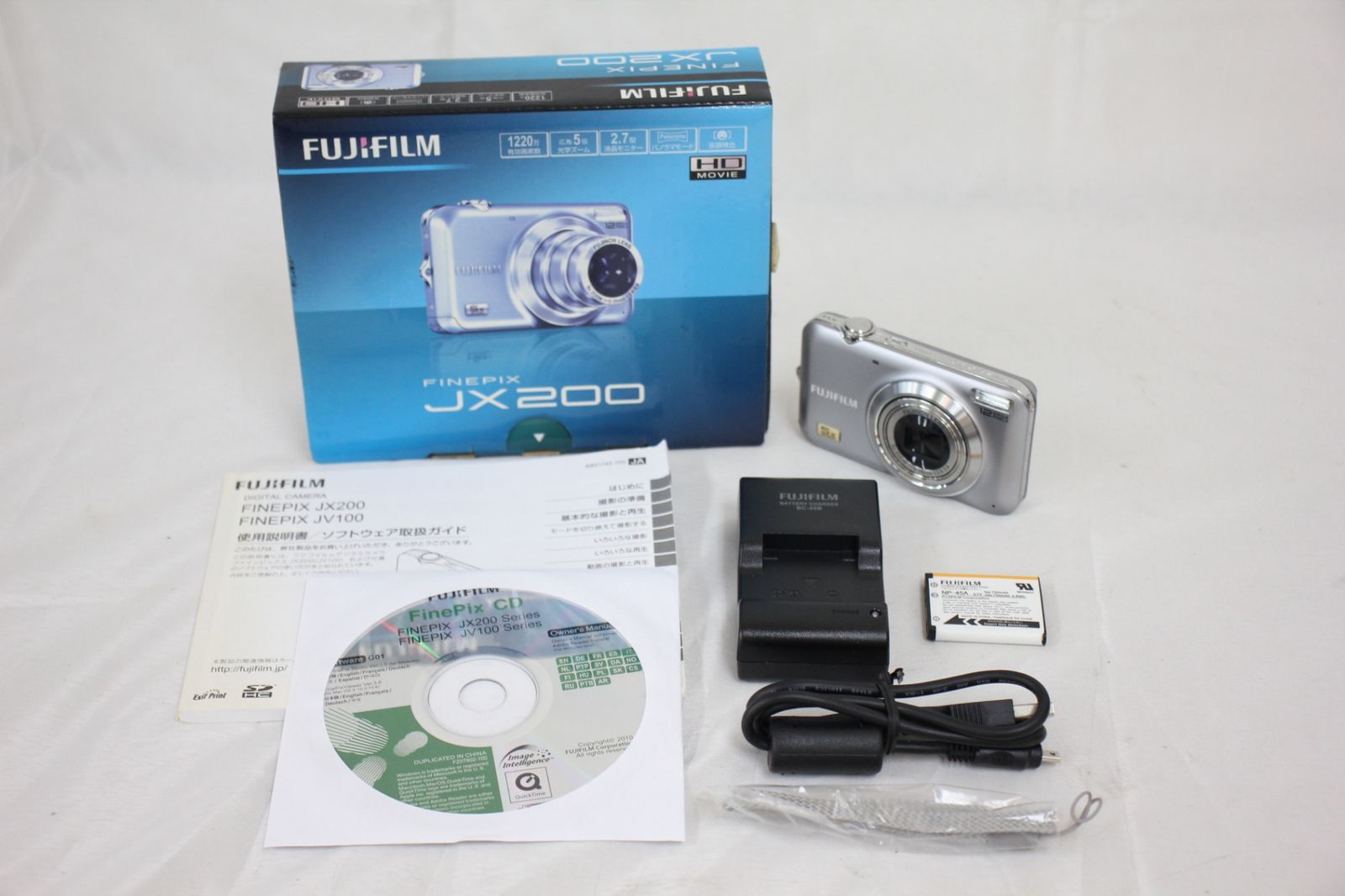 返品保証 元 き フジフィルム Fujifilm Finepix JX200 5x バッテリー チャージャー付き コンパクトデジタルカメラ e399