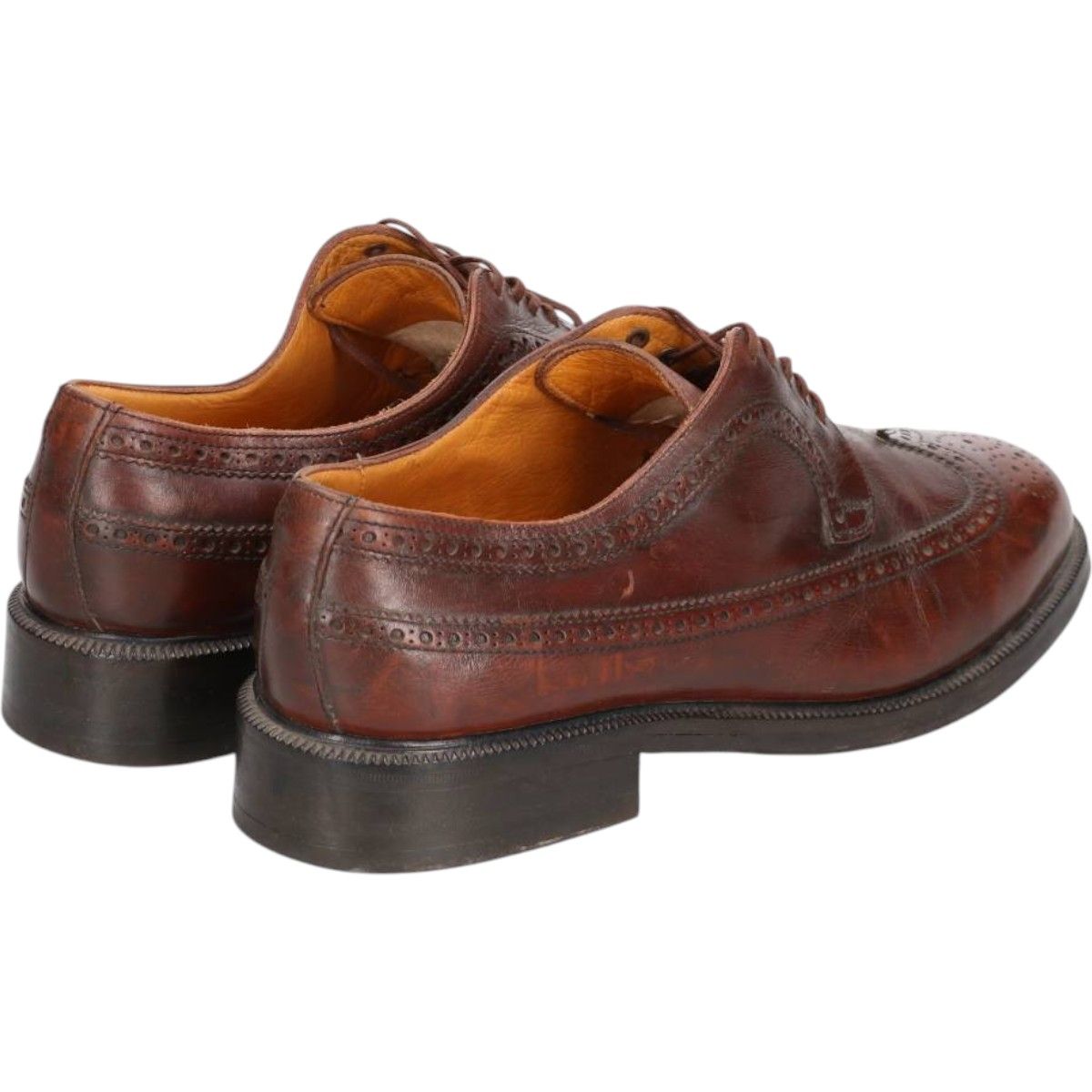 古着 バリー Bally フルブローグ ウイングチップシューズ 7 E メンズ25.0cm相当|saa014304