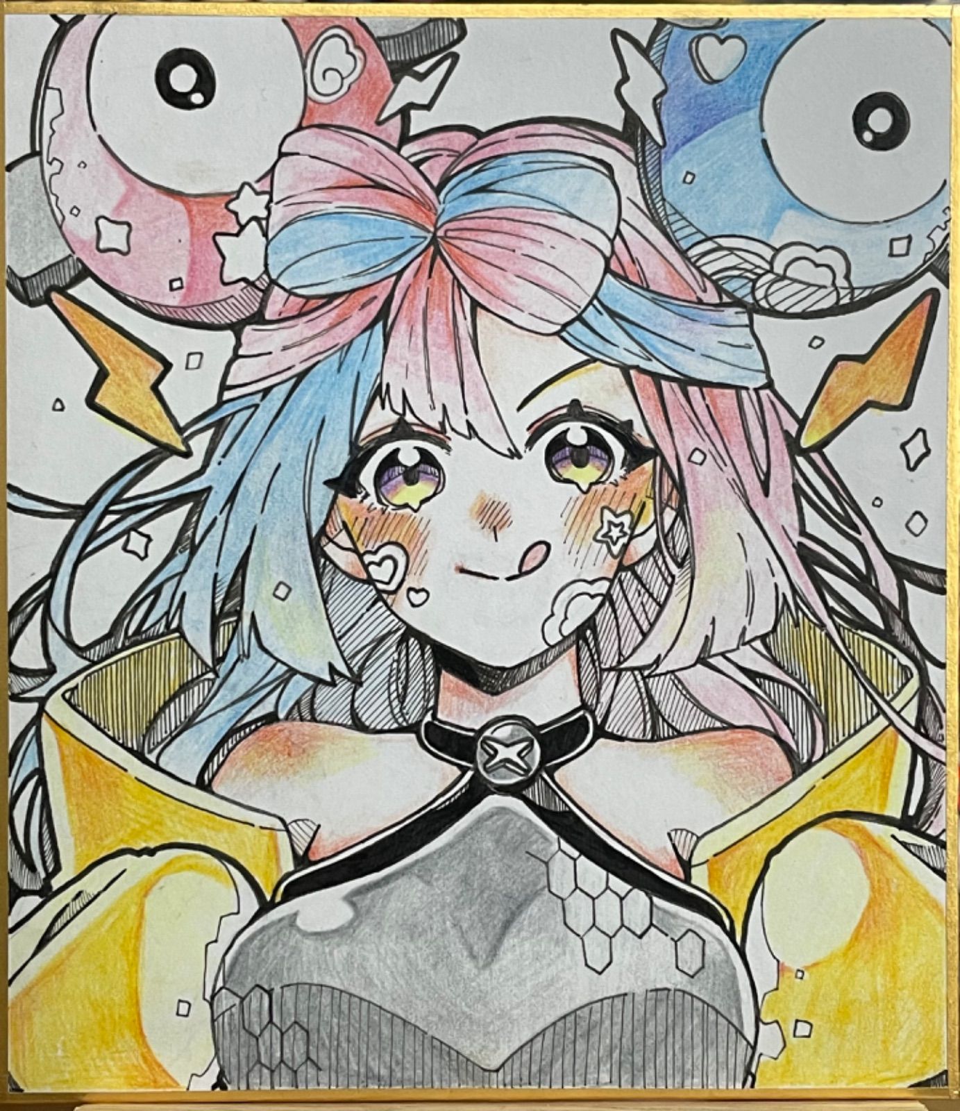 ナンジャモ 手描きイラスト 色紙 - メルカリ