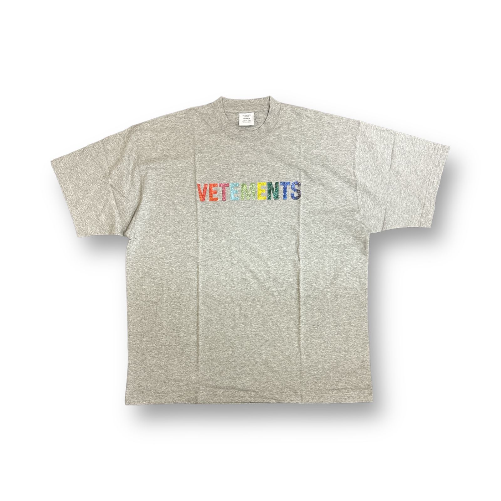 VETEMENTS マルチカラー クリスタル ロゴ Tシャツ ヴェトモン 