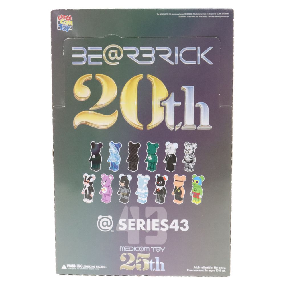 MEDICOM TOY (メディコムトイ) BE@RBRICK SERIES 43 1BOX 24個入り 20th ANNIVERSARY 20周年  フィギュア - メルカリ
