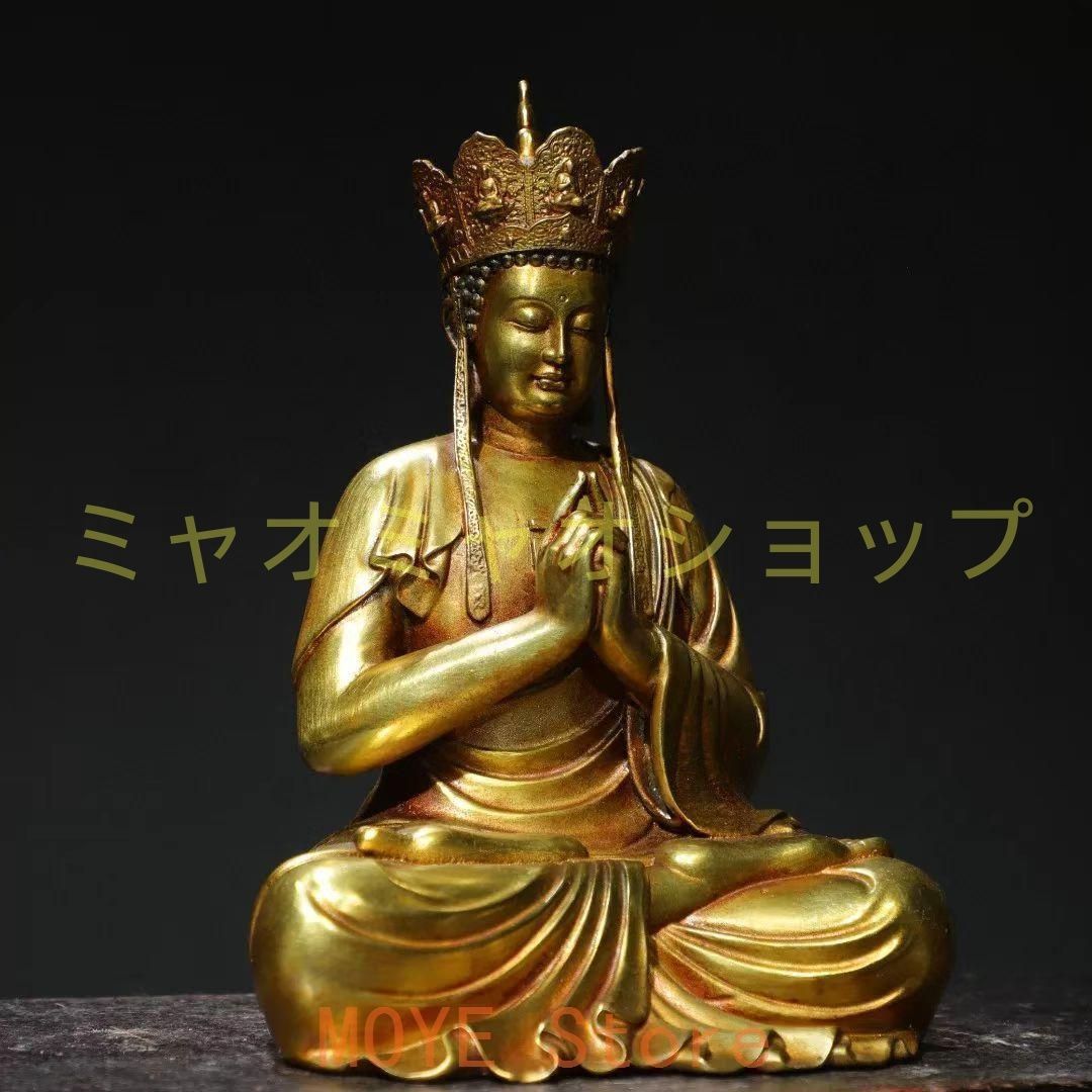 地蔵王菩薩像 銅仏像 工芸品置物 仏像 地蔵王菩薩仏像 家内 仏堂 供仏 銅製品 工芸品 置物 - メルカリ