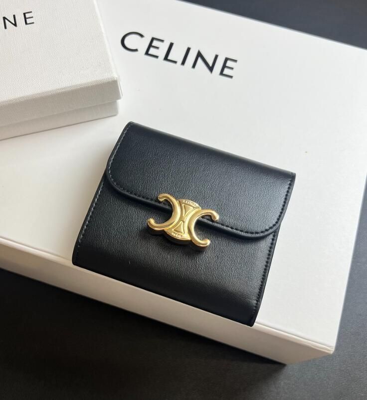 新品未使用 セリーヌ celine 財布 三つ折り トリオンフ ブラック 