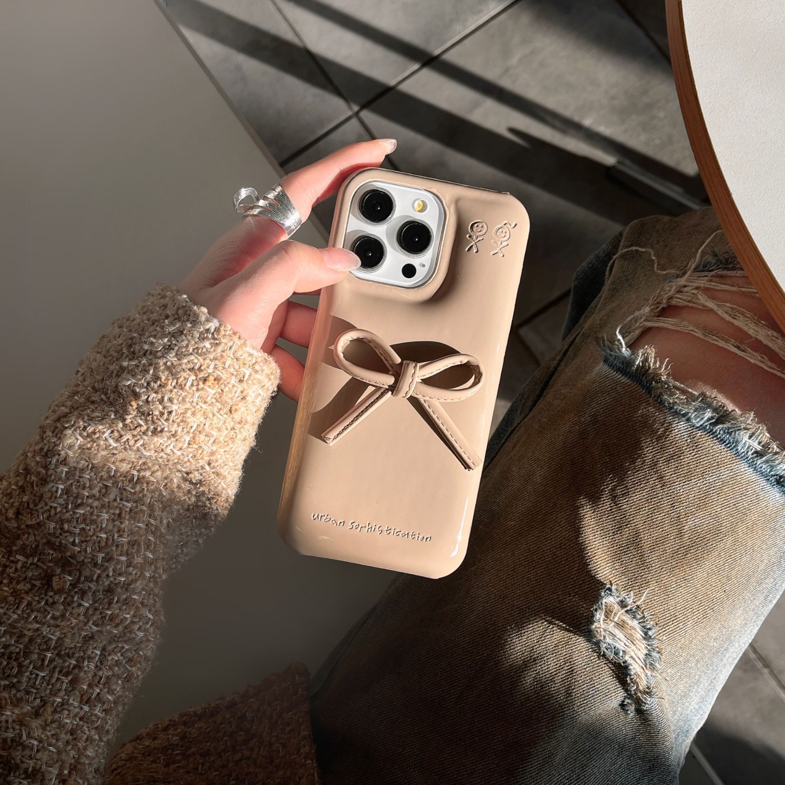 価格は安く Urban Sophistication iPhone ケース リボン - メルカリ iPhoneアクセサリー