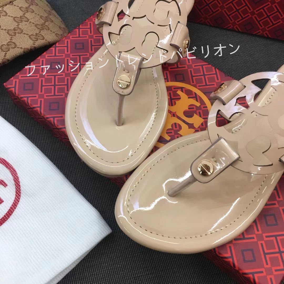 サンダル やわらぐ トリーバーチ Tory Burch 麻 スリッパサンダル 