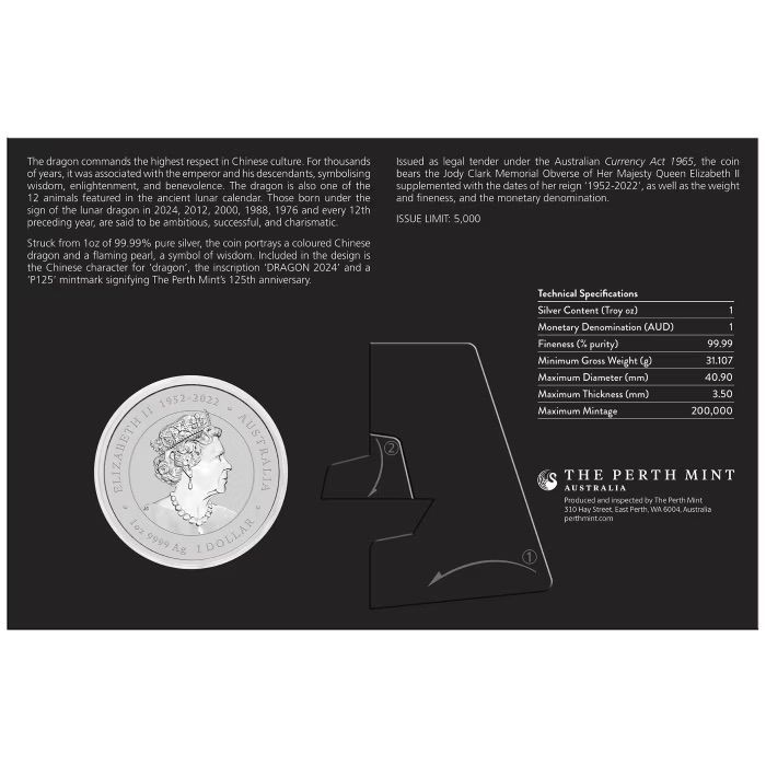 保証書・カプセル付き] 2024年 (新品) オーストラリア「干支 十二支
