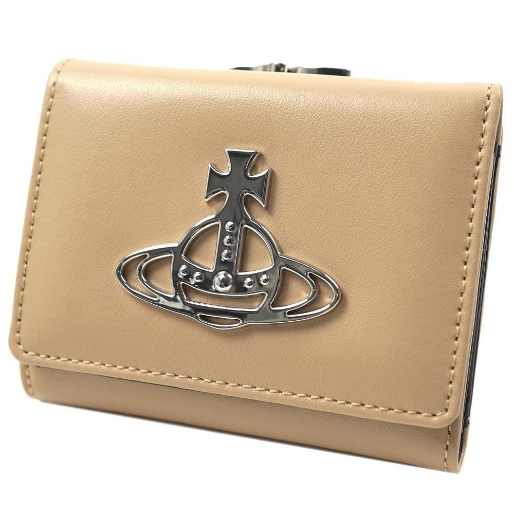 ヴィヴィアンウエストウッド 三つ折り財布 がま口 レザー Vivienne