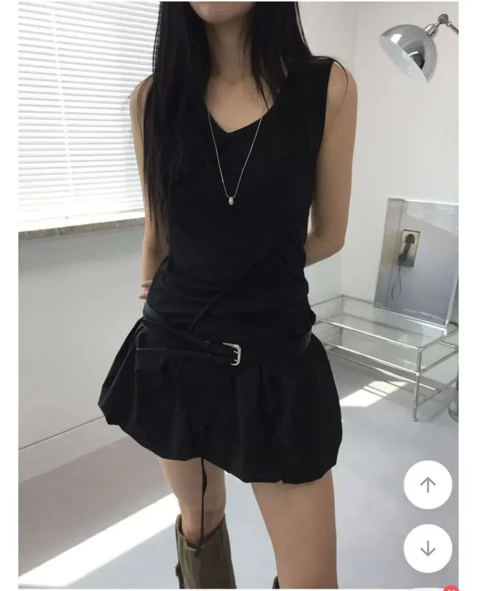 EEYU コーディネートセット 2Way ニット フーディー バルーンスカート シャーリングナシ