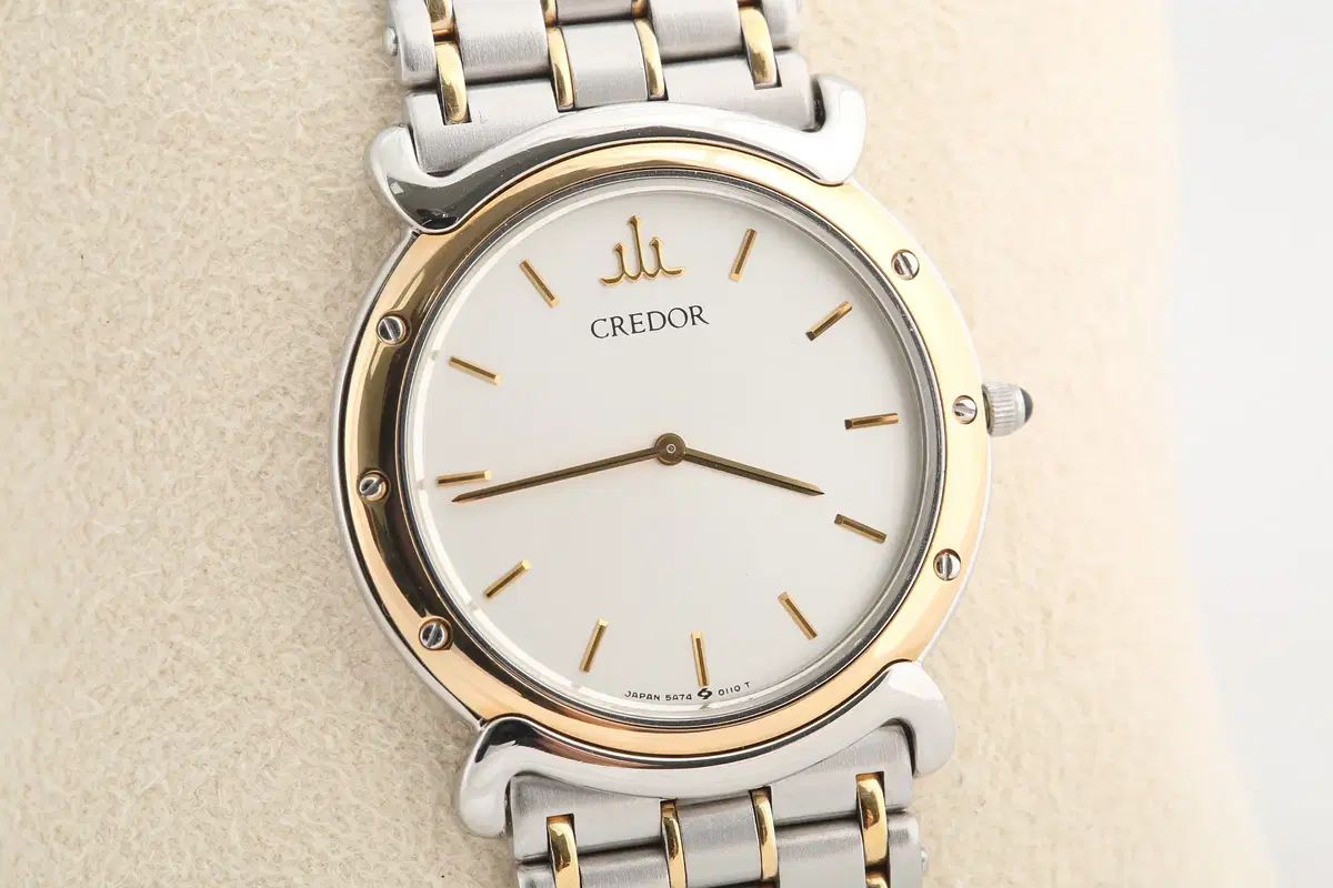 SEIKO(セイコー) クレドール 18K ゴールド ベゼル クォーツ 5A74 ー
