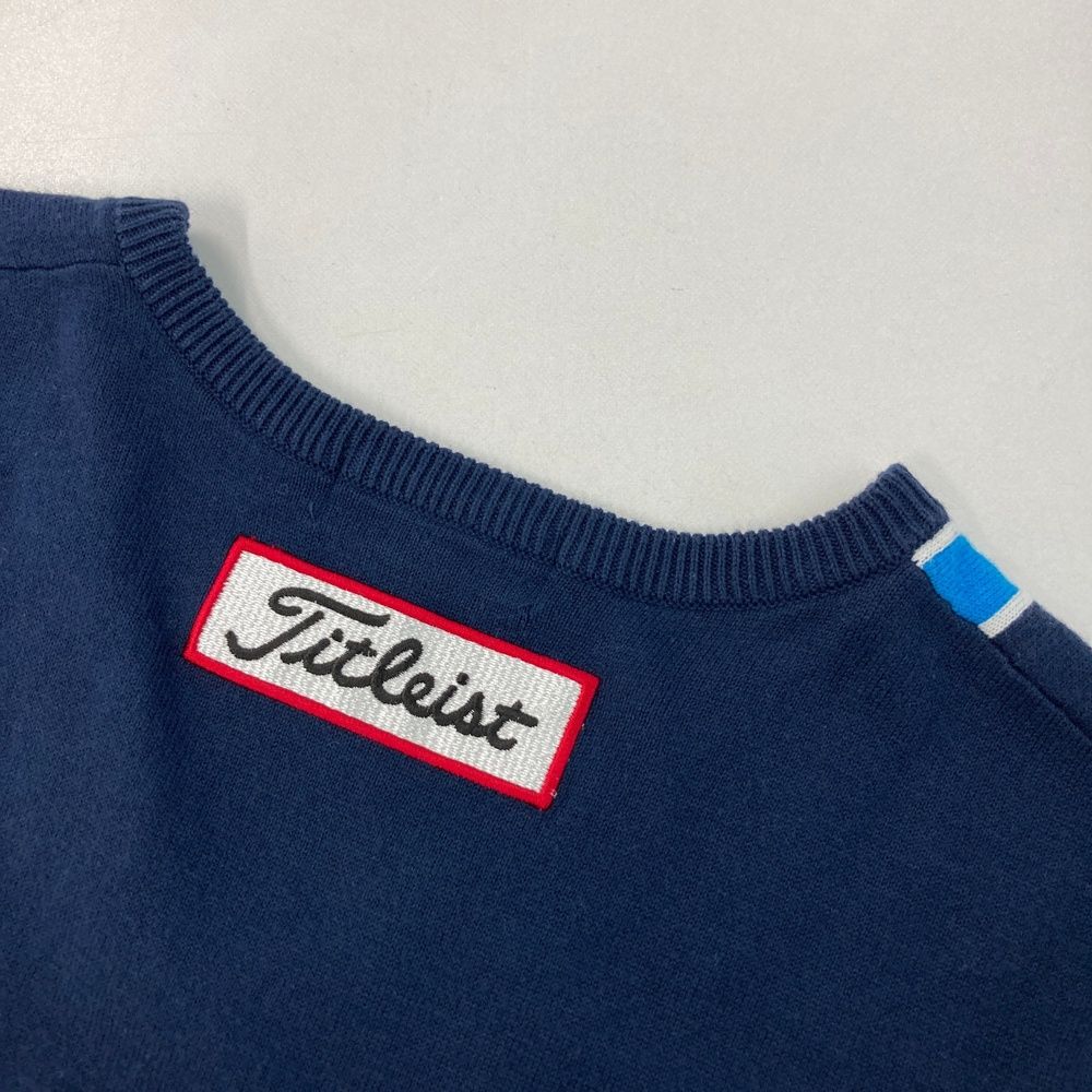 サイズ：L TITLEIST タイトリスト ニットベスト ネイビー系
