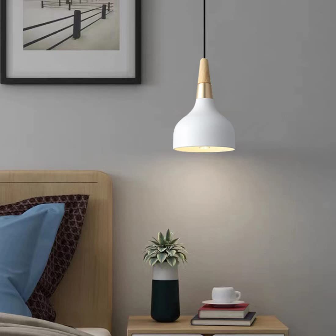 LEDペンダントライト ペンダントライト スポットライト ライト おしゃれ レトロ カフェ風 カフェ 北欧 木目 天然木 ウッド ホワイト 金属 ダクトレール ライティングレール リビング 寝室 キッチン 間接照明 お洒落 引っ掛けペンダントライト 北欧 NEXPOTALLINN_EU