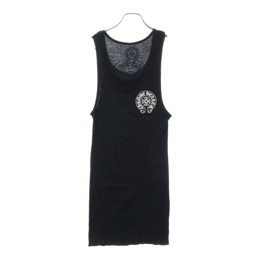 クロムハーツ CHプラスバックホースシュープリントリブタンクトップ CHROME HEARTS Back Horseshoe Print Tank Top Size S クロム