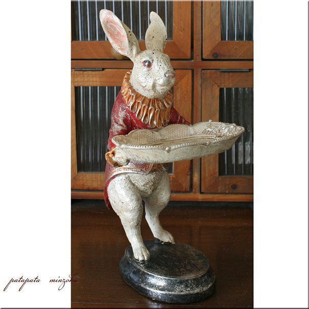 不思議の国のアリス アンティーク ラビット トレイ スタンド うさぎ