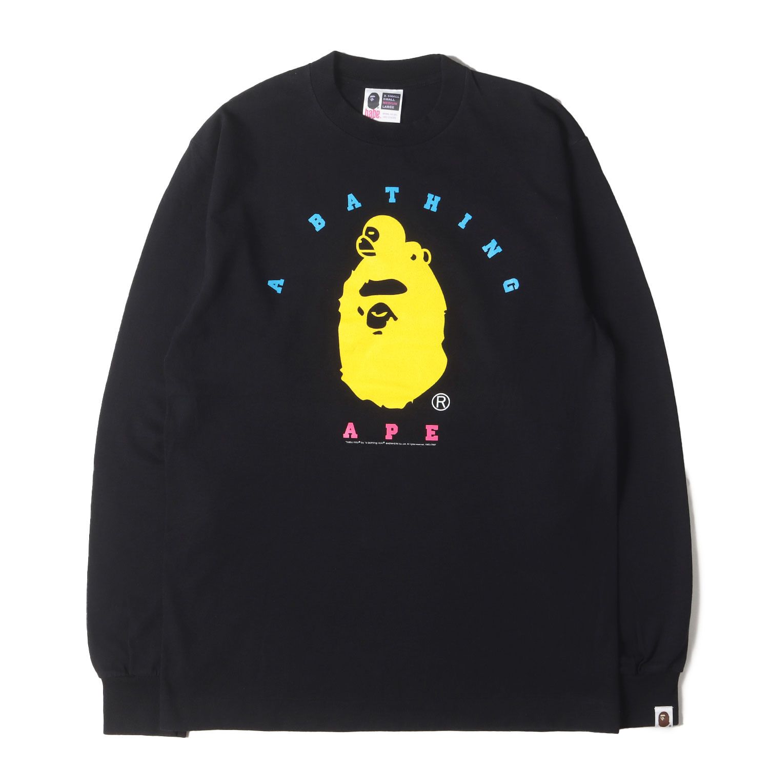 A BATHING APE ア ベイシング エイプ Tシャツ ブラック 黒 サイズ:M 