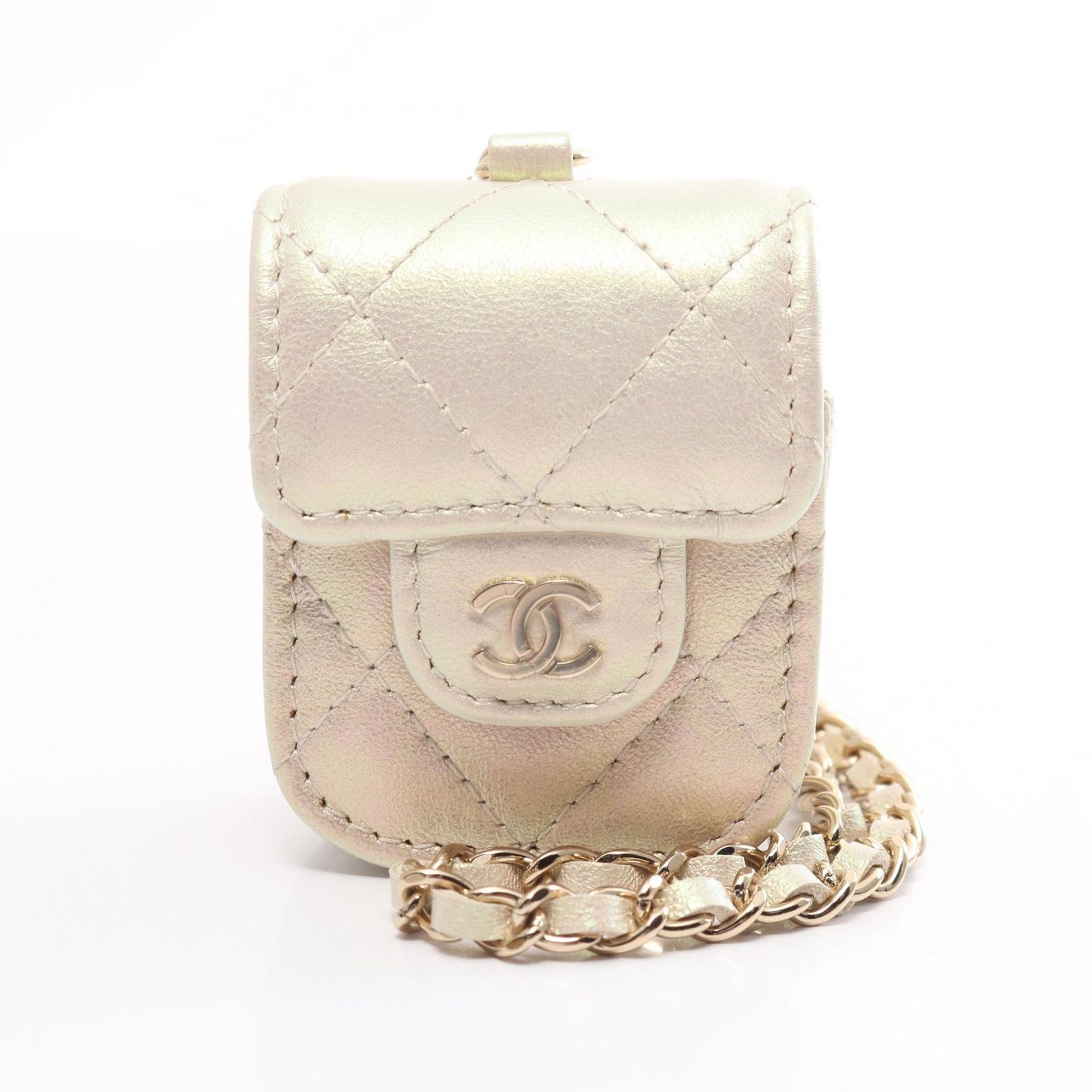 爆買い，本物保証】 CHANEL シャネル マトラッセ Airpods ケース 携帯 