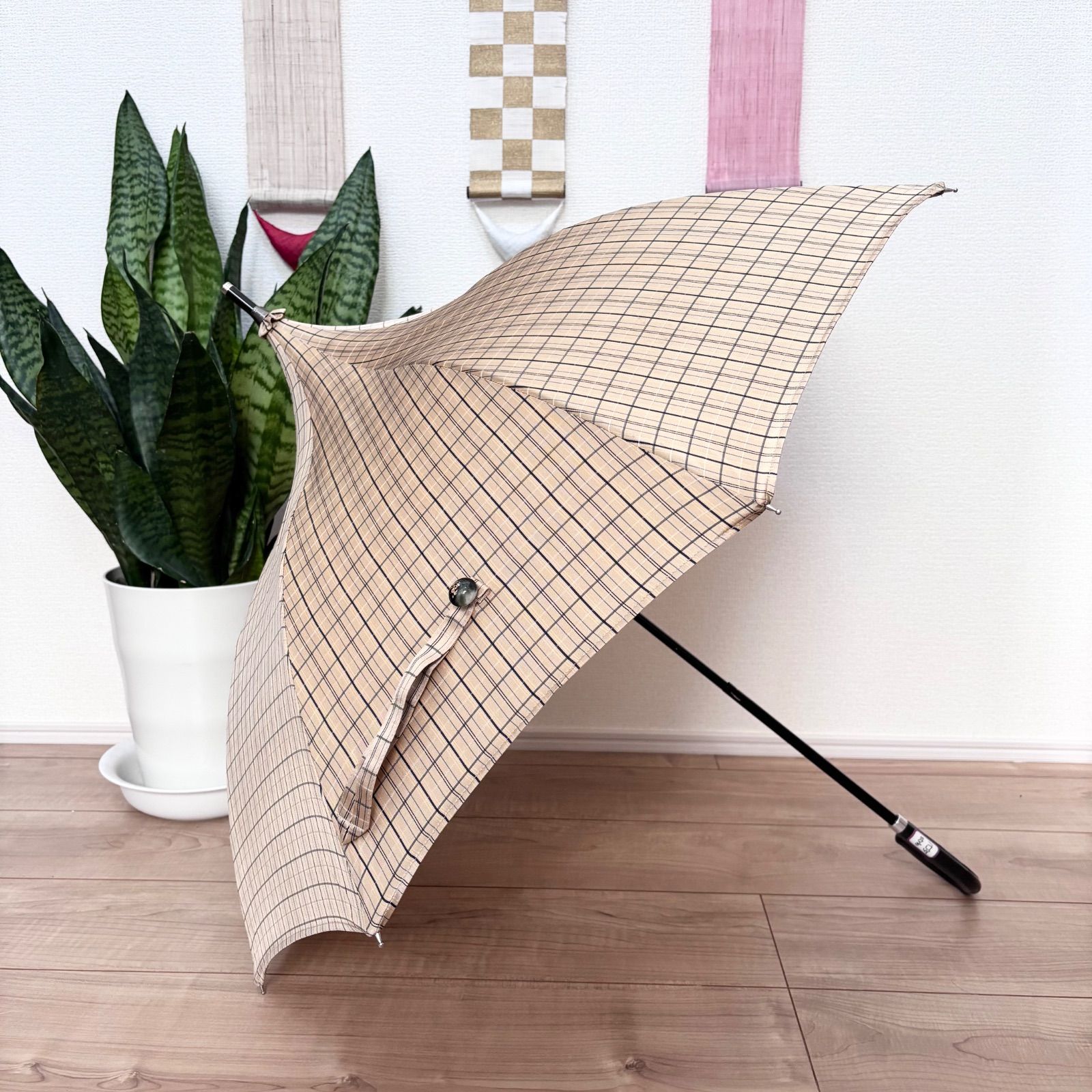 ハンドメイド雨ゴートから作った晴雨兼用パゴダ日傘春隣