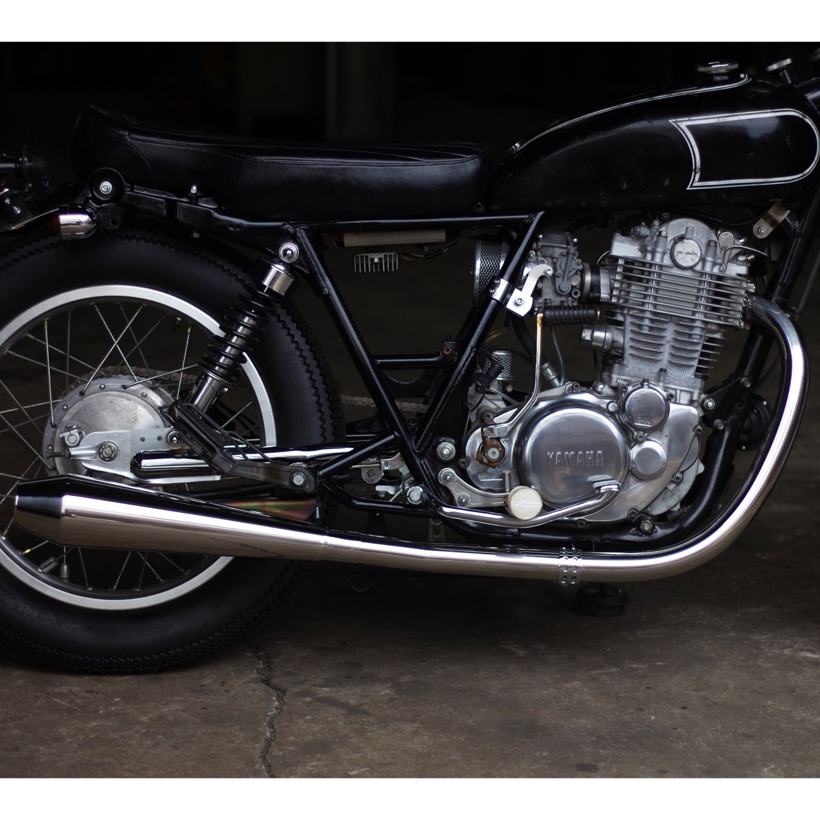 SR400/500用 STDメガホン ミドル 新型フルエキ ダウン キャブ車 MOTOR