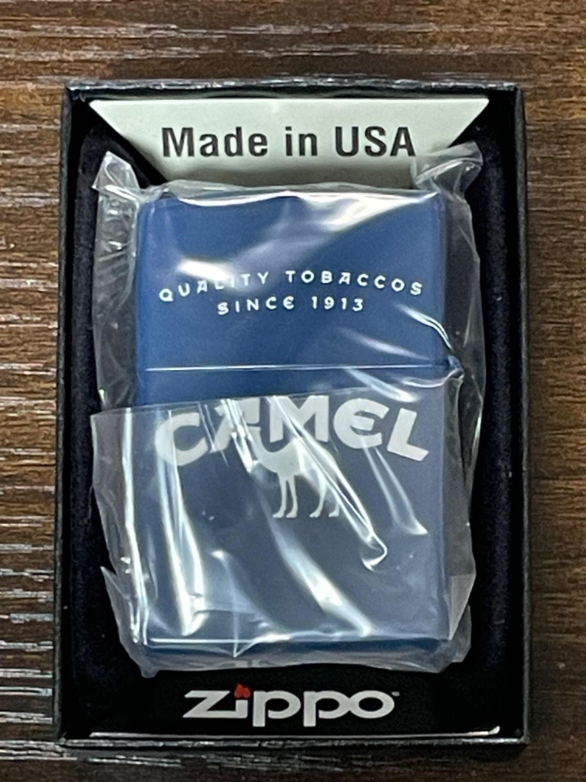 zippo CAMEL QUALITY TOBACCOS 限定品 キャメル ブルー 2020年製 RED SINCE 1913 ラクダ 両面デザイン  デットストック ケース 保証書 - メルカリ