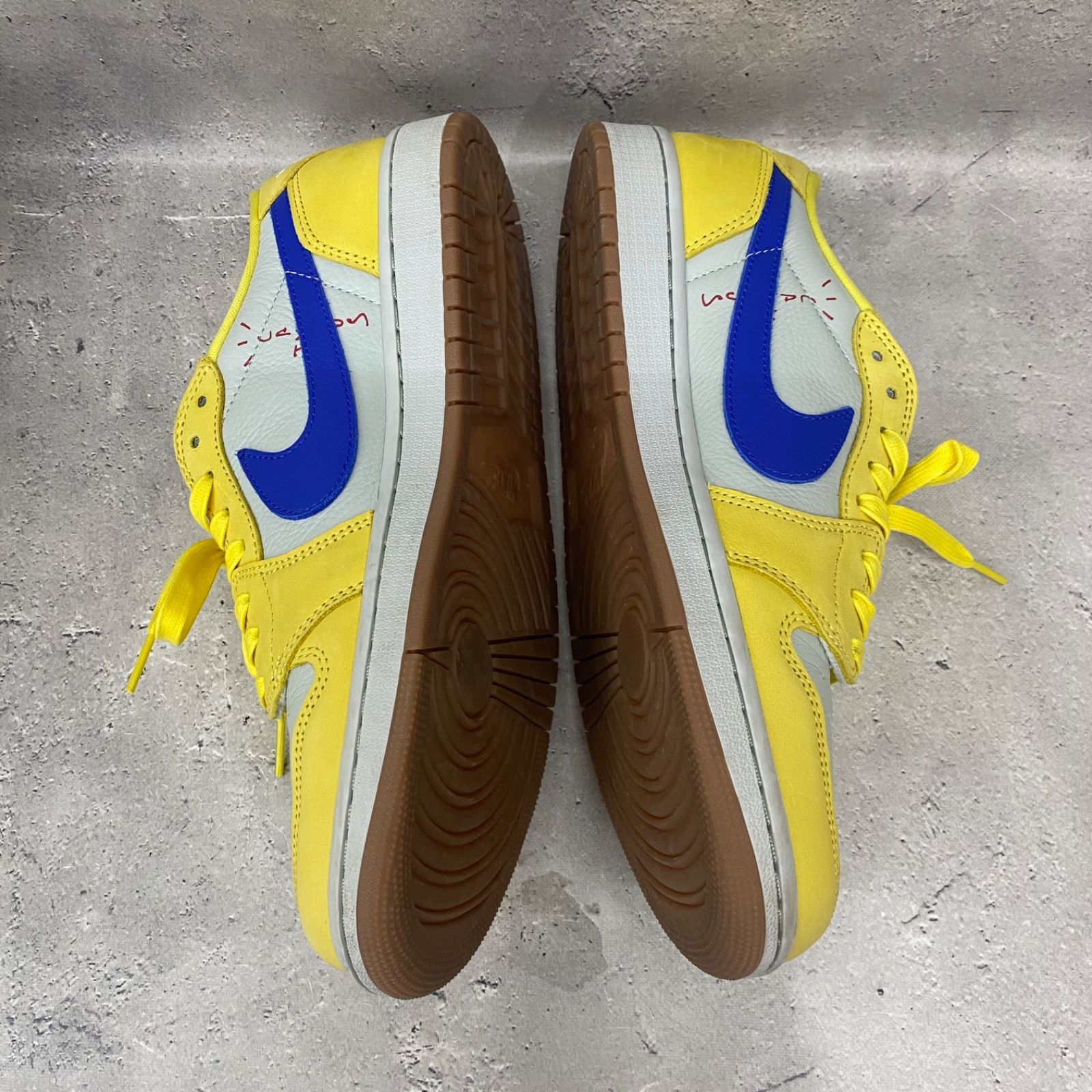 【美品】ジョーダン　トラヴィス　スコット　エアジョーダンロー　カナリー　28.5 Travis Scott x Air Jordan 1 Retro OG SP Low Canary W for