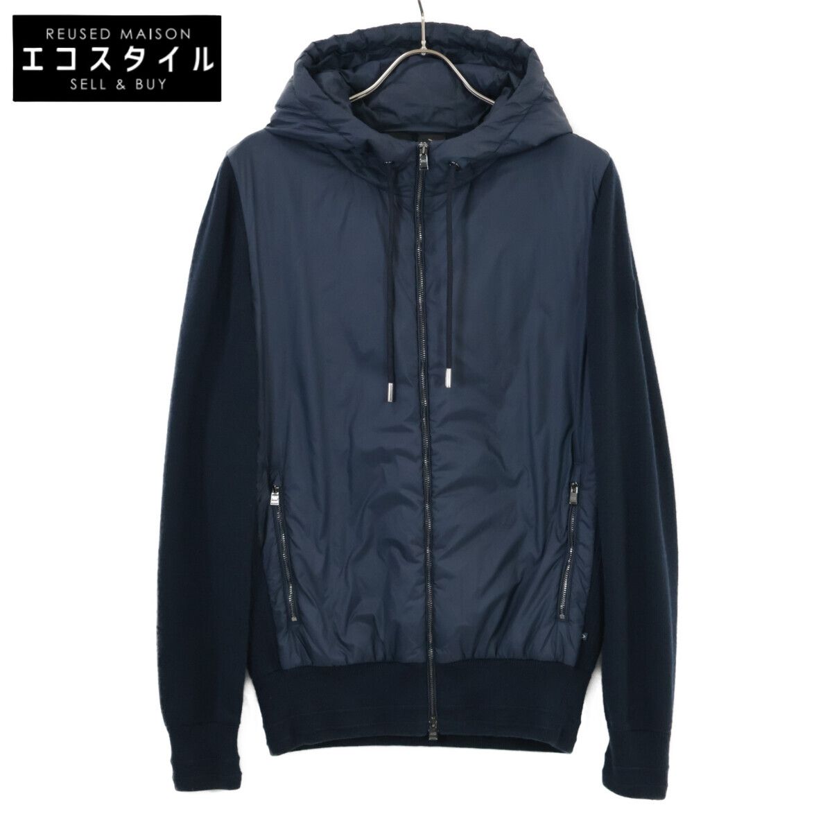 BOSS ボス 10237227 ﾈｲﾋﾞｰ ﾅｲﾛﾝ×ﾆｯﾄ 切替 ﾊﾟｰｶｰ S
