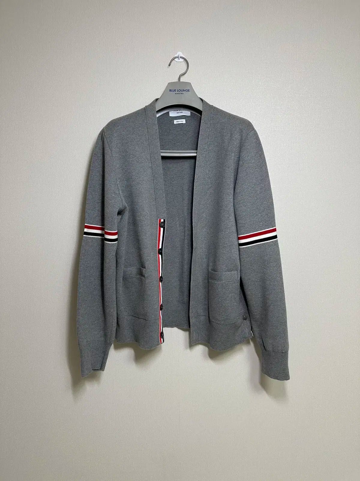4size Thom Browne トム ブラウン アームバンド ミラノステッチ カーディガン グレー